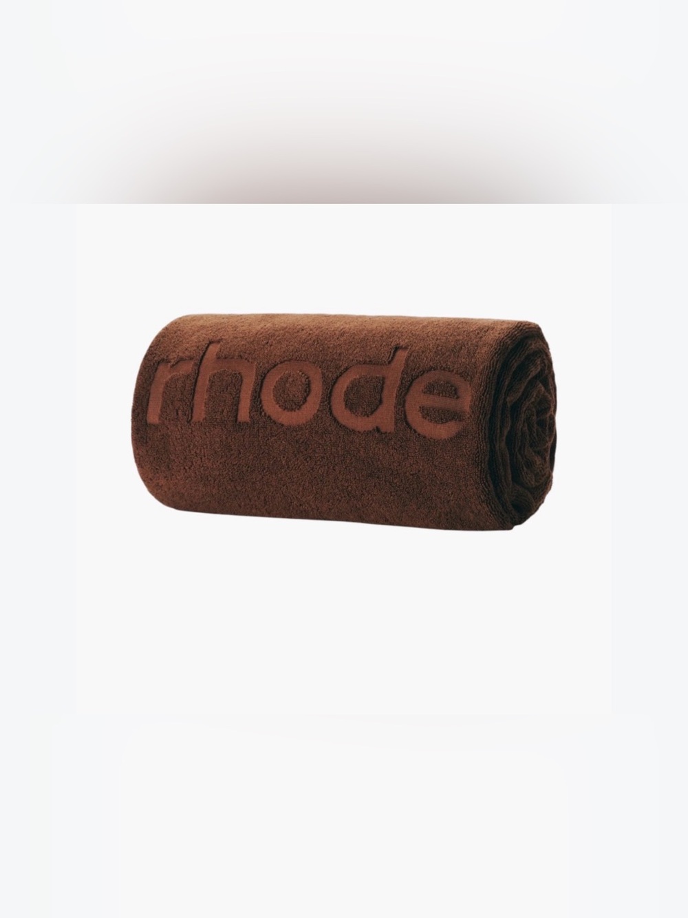 RHODE Chestnut Brown Plush Bath Towel with Embossed Logo